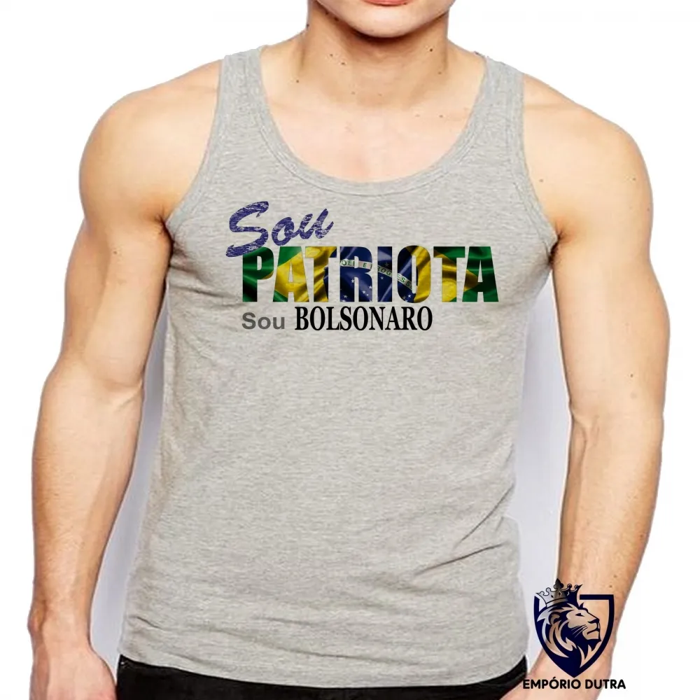 Camiseta Regata adulto ou infantil patriota Brasil Jair bolsonaro presidente
