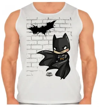 Camiseta Regata adulto ou infantil Batman pequeno muro herói - Foto 2