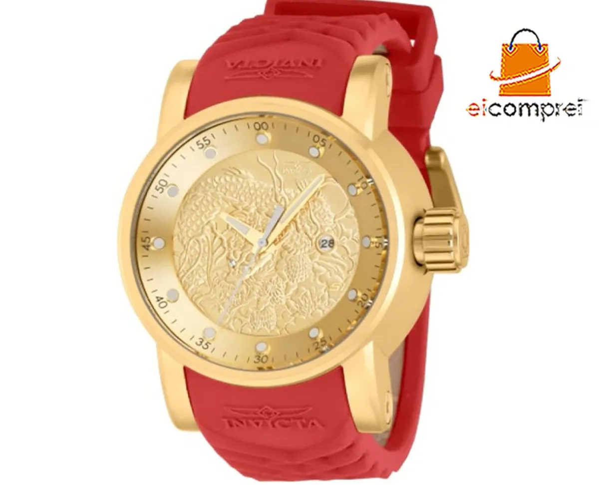Relógio Invicta Yakuza 41140 Banhado Ouro18k Original Eua + Frete Grátis