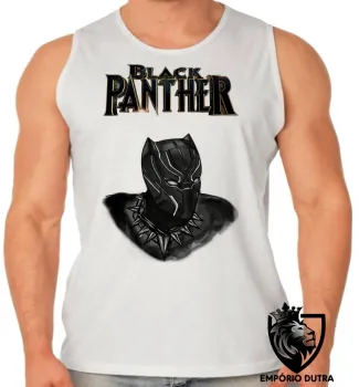 Camiseta Regata adulto ou infantil black panter pantera negra vingadores - Foto 2