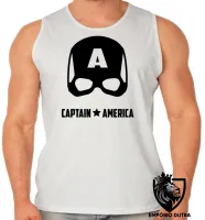 Camiseta Regata adulto ou infantil capitão américa máscara black - Foto 2