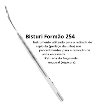 CUTEMAX - Bisturi Podologia Formão em Aço Inox - #254 - Foto 2