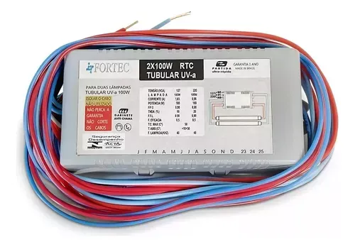 REATOR ELETRÔNICO P/LÂMPADA DE BRONZEAMENTO FLUORESCENTE 2X110W Imagem