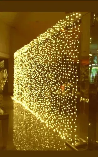 Cortina Led Luz 900 Branco Frio Fixa 4x3
