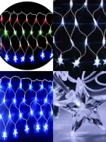 Cascata Estrela Led Natal Varias Cores Decoração 8 Funções - Foto 2