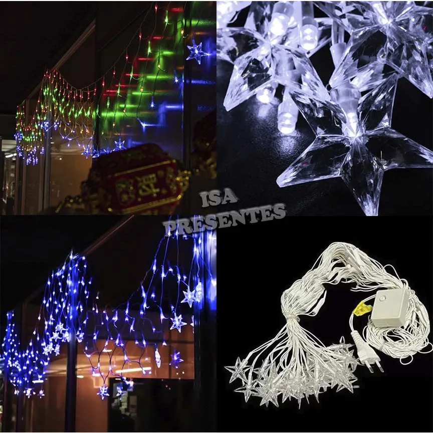 Pisca Rede 120L Led Estrela Imagem