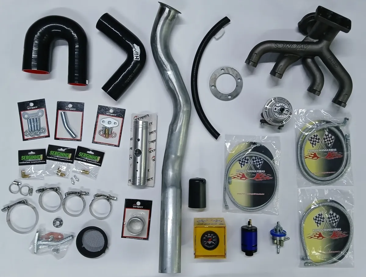 Kit Turbo VW AP Pulsativo no Farol Injetado MI com Ar e Direção 1.6 / 1.8 / 2.0 (Sem Turbina) Serginho Performance Imagem