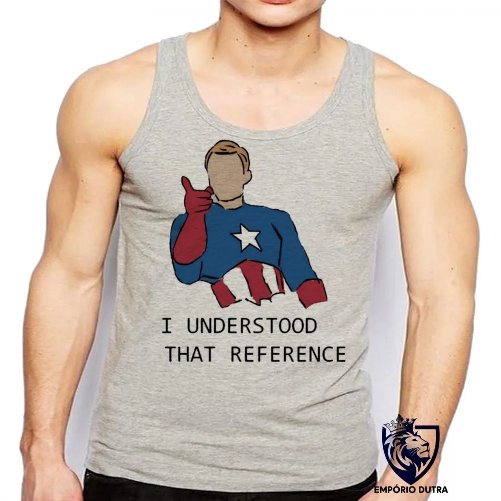 Camiseta Regata adulto ou infantil Capitão América understood vingadores