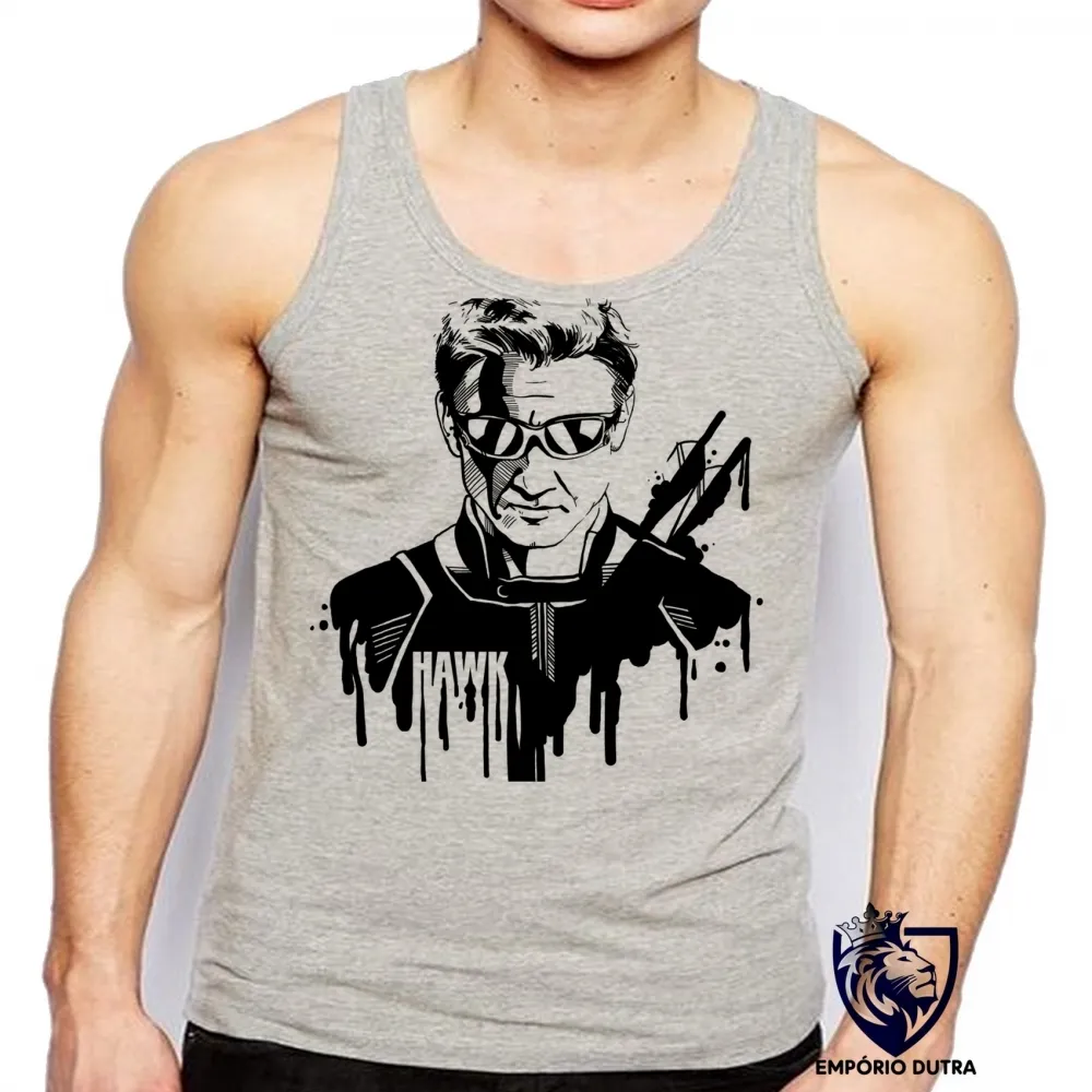 Camiseta Regata adulto ou infantil Gavião Arqueiro Vingadores avengers