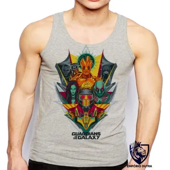 Camiseta Regata adulto ou infantil Guardiões da Galáxia colorido