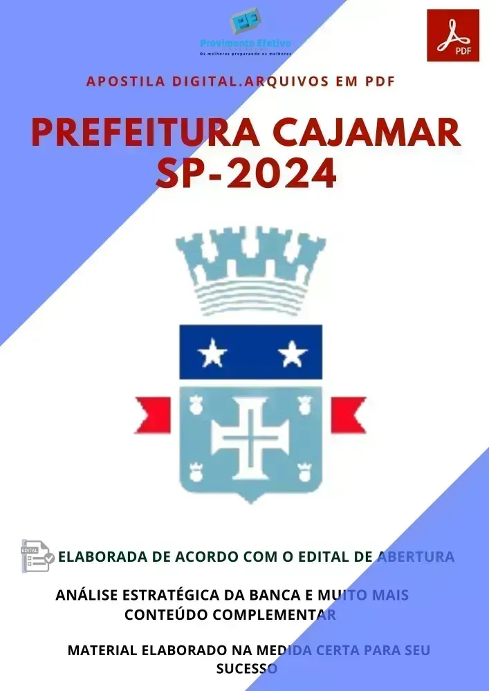Apostila Prefeitura Cajamar SP Controlador Interno 2024