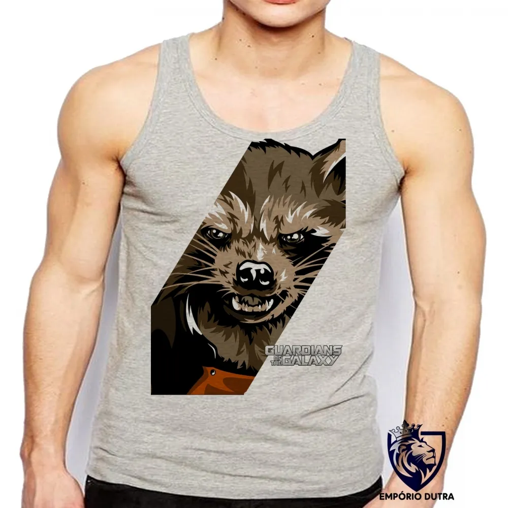 Camiseta Regata adulto ou infantil Guardiões da Galáxia Rocket Imagem
