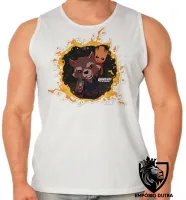 Camiseta Regata adulto ou infantil Guardiões da Galáxia Rocket Groot - Foto 2