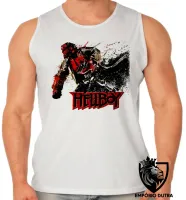 Camiseta Regata adulto ou infantil Hellboy ataque super herói - Foto 2