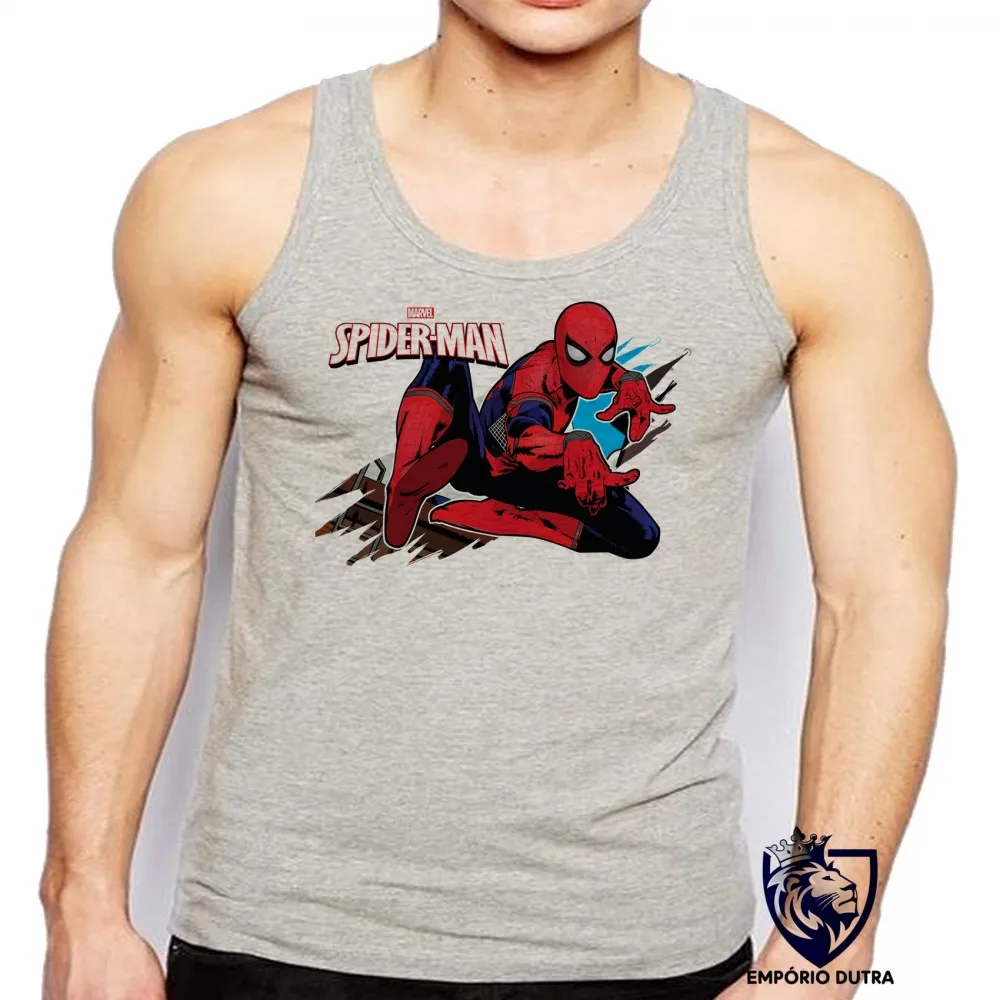 Camiseta Regata adulto ou infantil Homem Aranha mãos spider man