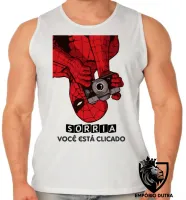 Camiseta Regata adulto ou infantil Homem aranha sorria foto marvel fotografia - Foto 2