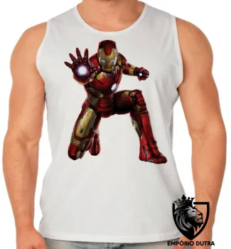 Camiseta Regata adulto ou infantil homem de ferro iron man marvel - Foto 2