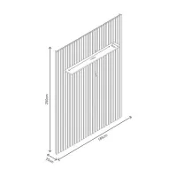 Rack Com Painel 1,85m para TVs Até 75 Polegadas Com Led e Pés - Nobre Ripado Requinte - Naturale/Off - Foto 3
