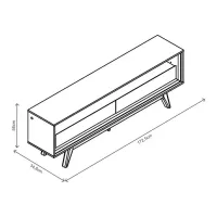 Rack Com Painel 1,85m para TVs Até 75 Polegadas Com Led e Pés - Nobre Ripado Requinte - Naturale/Off - Foto 4