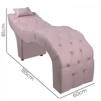 Maca Estofada para Clínica de Estética Facial com Capitonê Andressa Rosê Veludo Speciale Home - Foto 3
