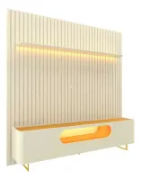 Rack Com Painel Nobre 2.3 Pés De Ferro Off White - Gelius - Foto 2