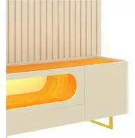 Rack Com Painel Nobre 2.3 Pés De Ferro Off White - Gelius - Foto 5