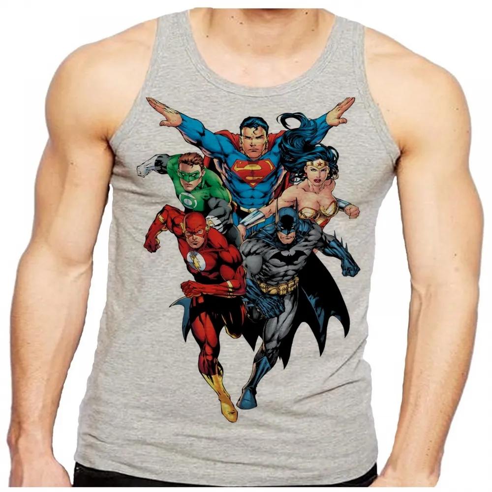 Camiseta Regata adulto ou infantil liga da justiça superman maravilha