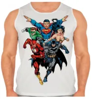 Camiseta Regata adulto ou infantil liga da justiça superman maravilha - Foto 2