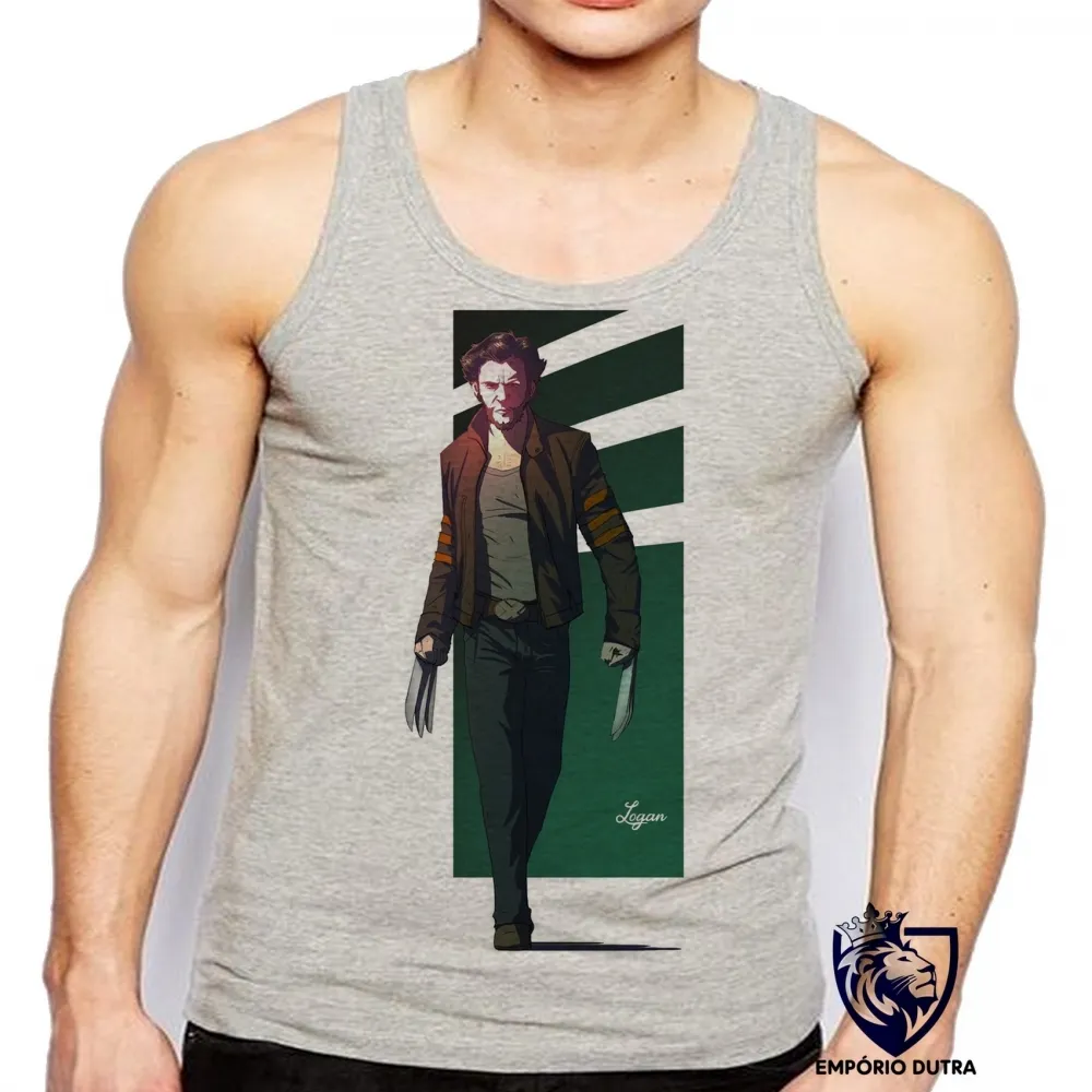 Camiseta Regata adulto ou infantil Logan Wolverine desenho