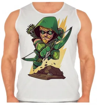 Camiseta Regata adulto ou infantil ARQUEIRO VERDE super heroi - Foto 2