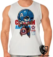 Camiseta Regata adulto ou infantil Capitão América vingadores - Foto 2