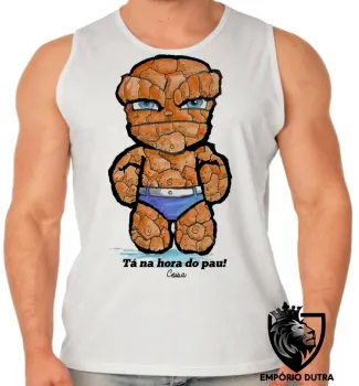 Camiseta Regata adulto ou infantil Coisa 4 quarteto fantastico homem pedra - Foto 2