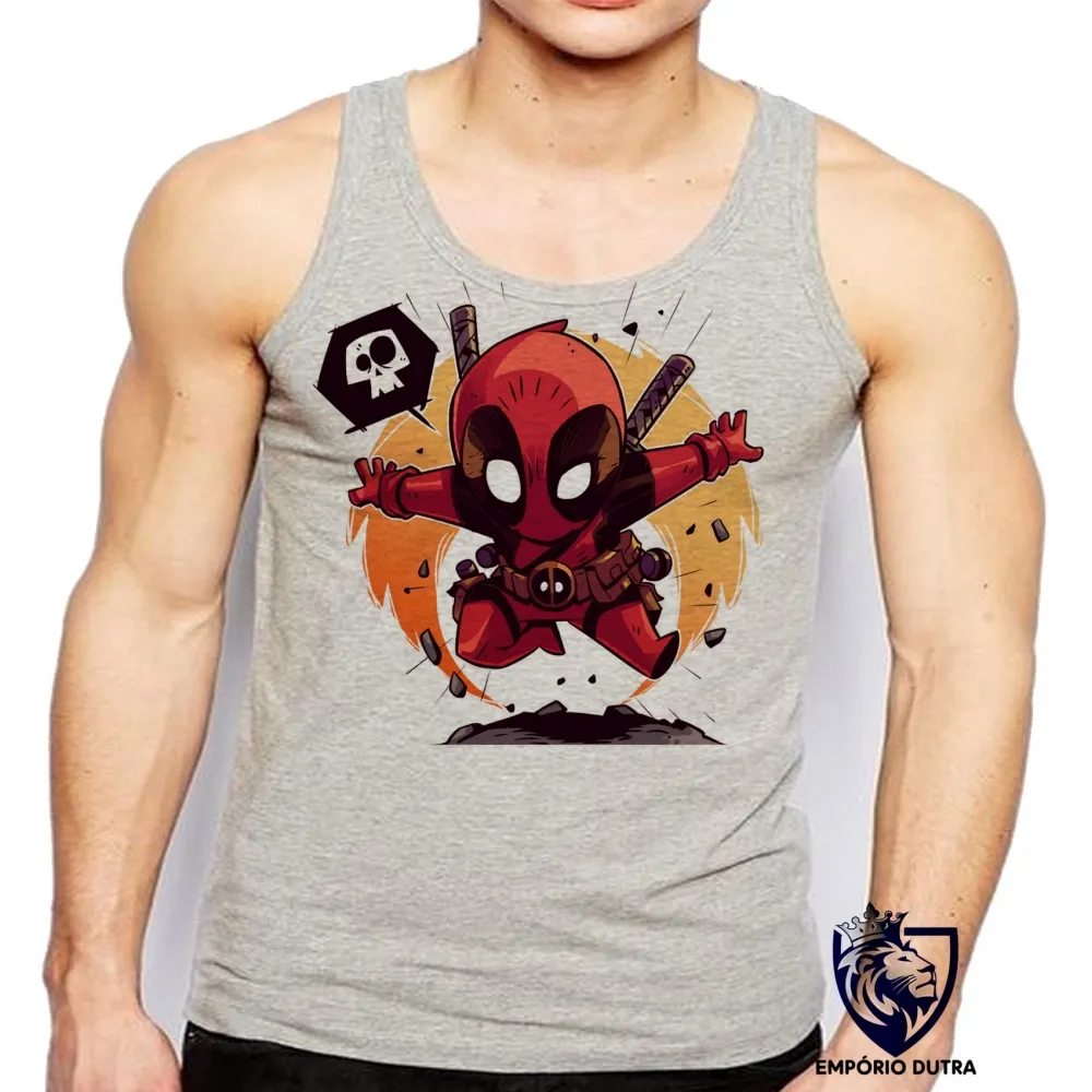 Camiseta Regata adulto ou infantil dead pool super herói marvel