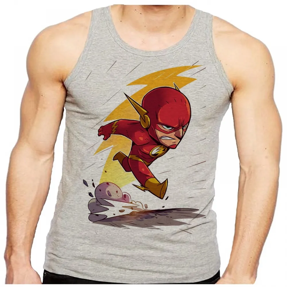 Camiseta Regata adulto ou infantil flash liga justiça super herói