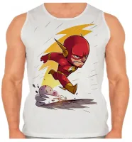 Camiseta Regata adulto ou infantil flash liga justiça super herói - Foto 2