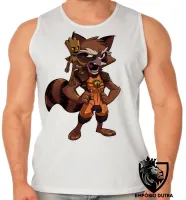 Camiseta Regata adulto ou infantil GROOT ROCKET guardiões galaxia - Foto 2