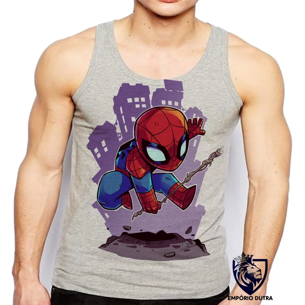 Camiseta Regata adulto ou infantil HOMEM ARANHA spiderman vingadores Imagem