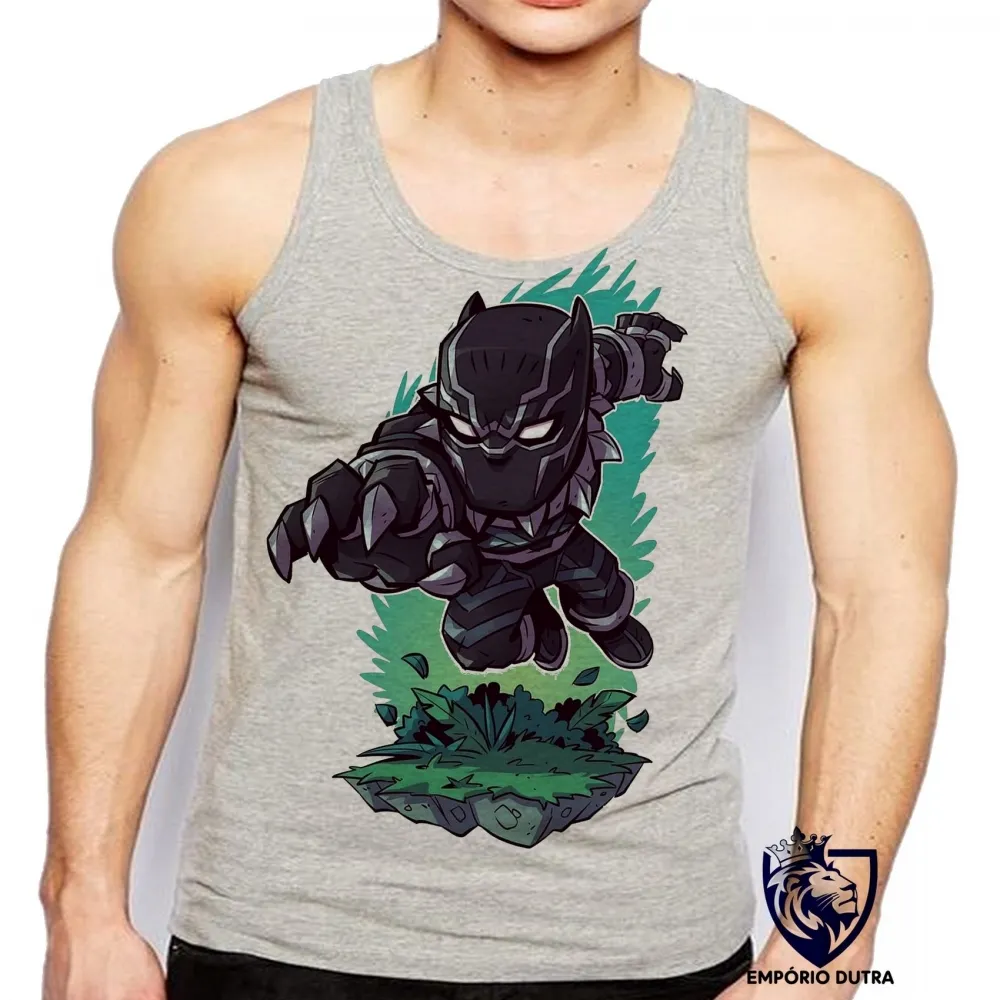 Camiseta Regata adulto ou infantil PANTERA negra vingadores