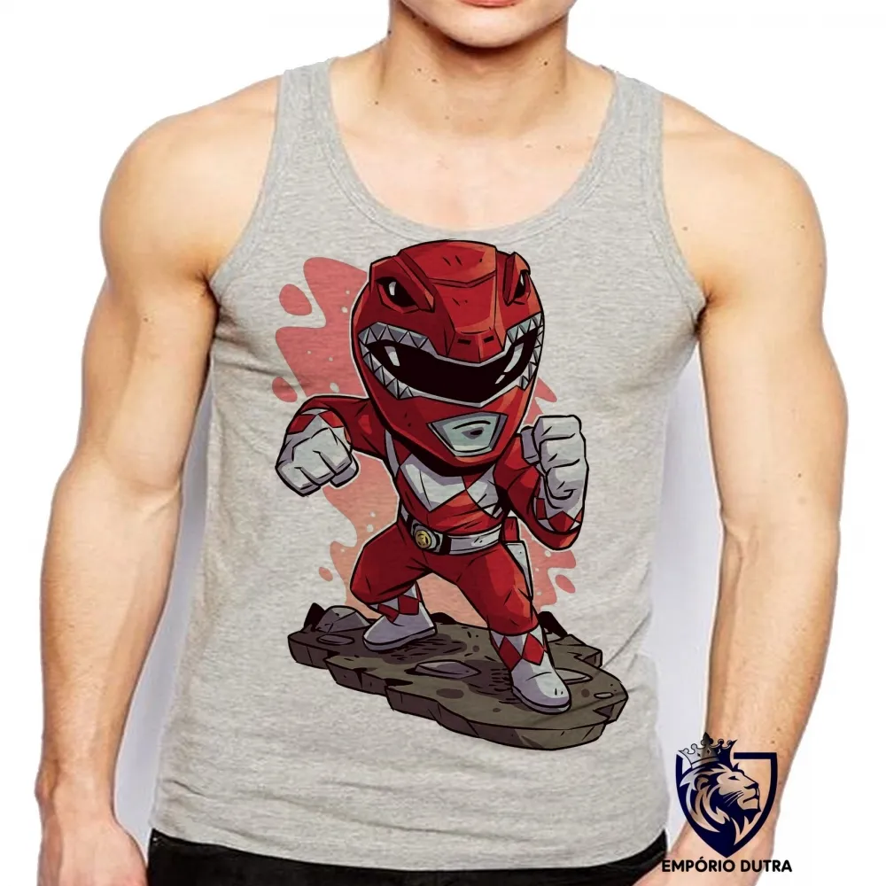 Camiseta Regata adulto ou infantil POWER RANGER vermelho Imagem