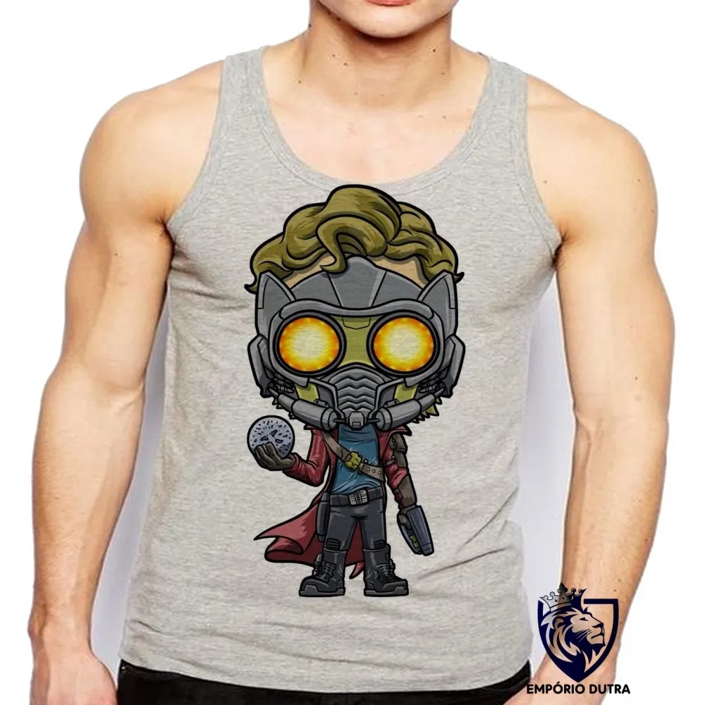 Camiseta Regata adulto ou infantil senhor das estrelas peter quil marvel Imagem