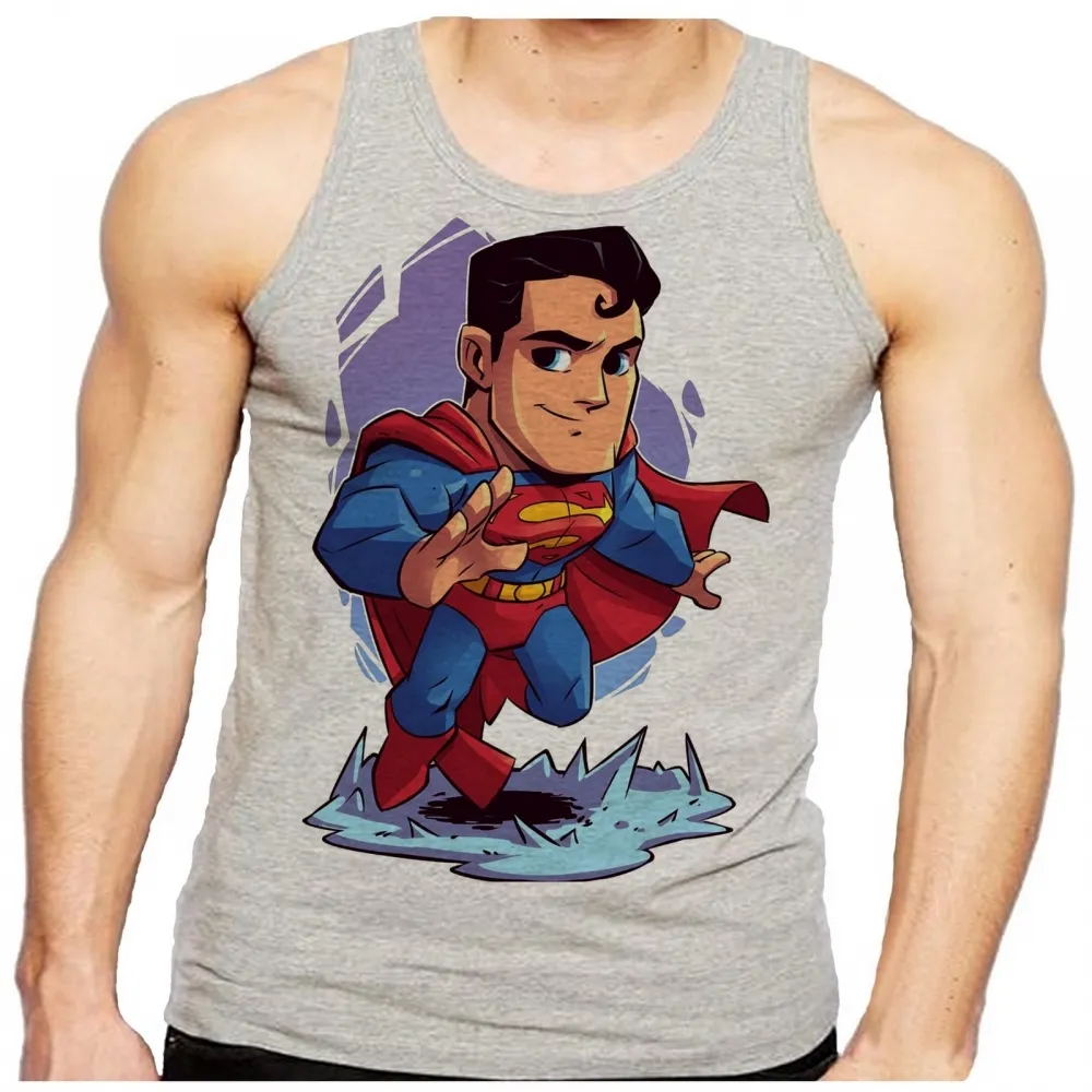 Camiseta Regata adulto ou infantil super homem superman liga justiça