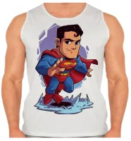 Camiseta Regata adulto ou infantil super homem superman liga justiça - Foto 2