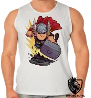 Camiseta Regata adulto ou infantil THOR vingadores martelo super heroi - Foto 2