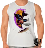 Camiseta Regata adulto ou infantil Wolverine logan marvel x men herói - Foto 2