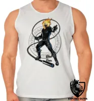 Camiseta Regata adulto ou infantil Motoqueiro Fantasma corrente ghost rider - Foto 2