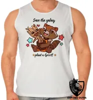Camiseta Regata adulto ou infantil Salve galáxia plante Groot rocket - Foto 2