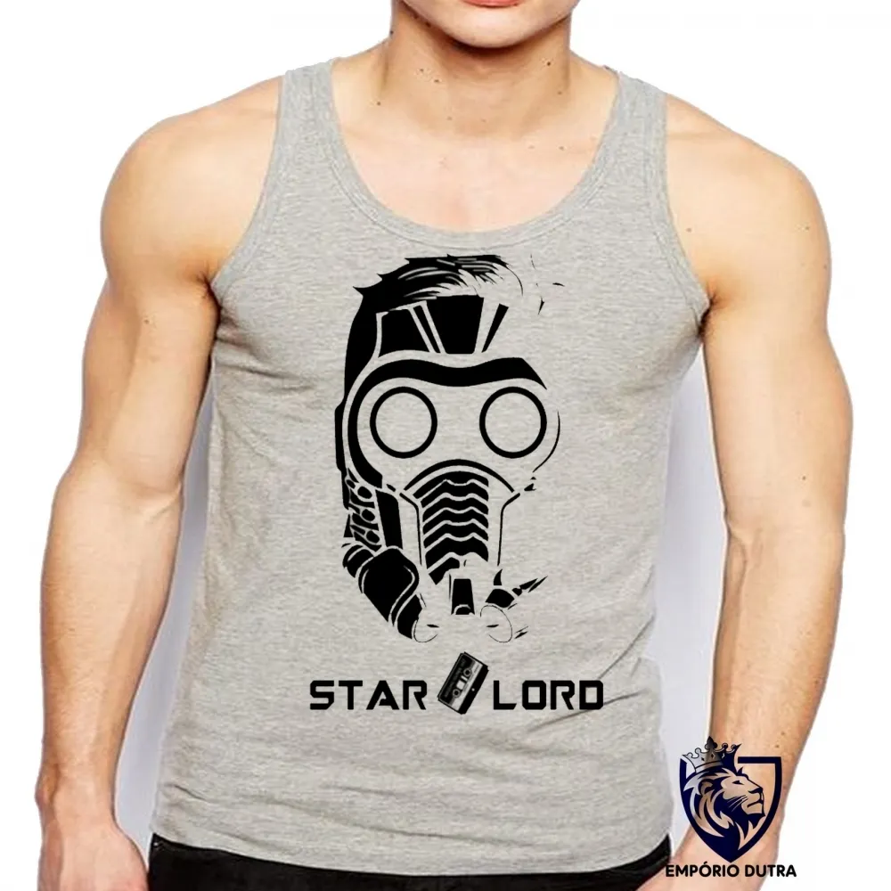 Camiseta Regata adulto ou infantil Senhor das estrelas máscara pete quill Imagem