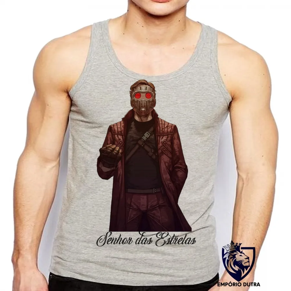 Camiseta Regata adulto ou infantil Senhor das Estrelas peter quill vingadores Imagem