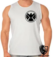 Camiseta Regata adulto ou infantil Shield símbolo vingadores avengers - Foto 2