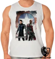 Camiseta Regata adulto ou infantil Soldado Invernal Capitão Falcão - Foto 2